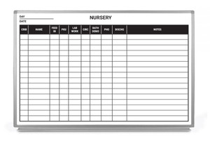 Nursery Dry-Erase Hospital Whiteboard